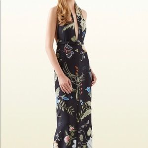 Gucci Flora Knight print silk gown